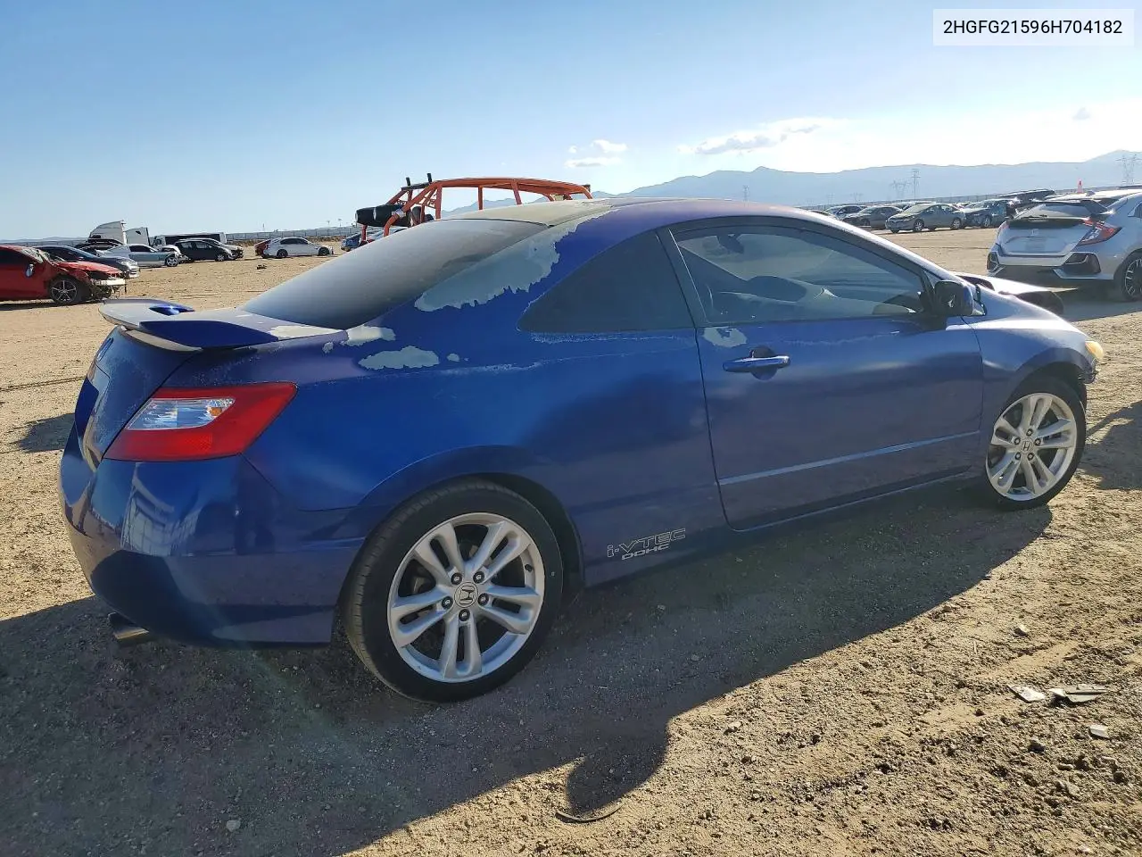 2006 HONDA CIVIC VIN 2HGFG21596H704182 — фото 3