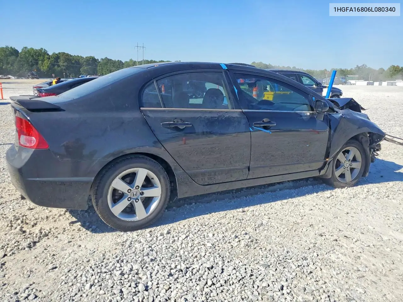 2006 HONDA CIVIC VIN 1HGFA16806L080340 — фото 3