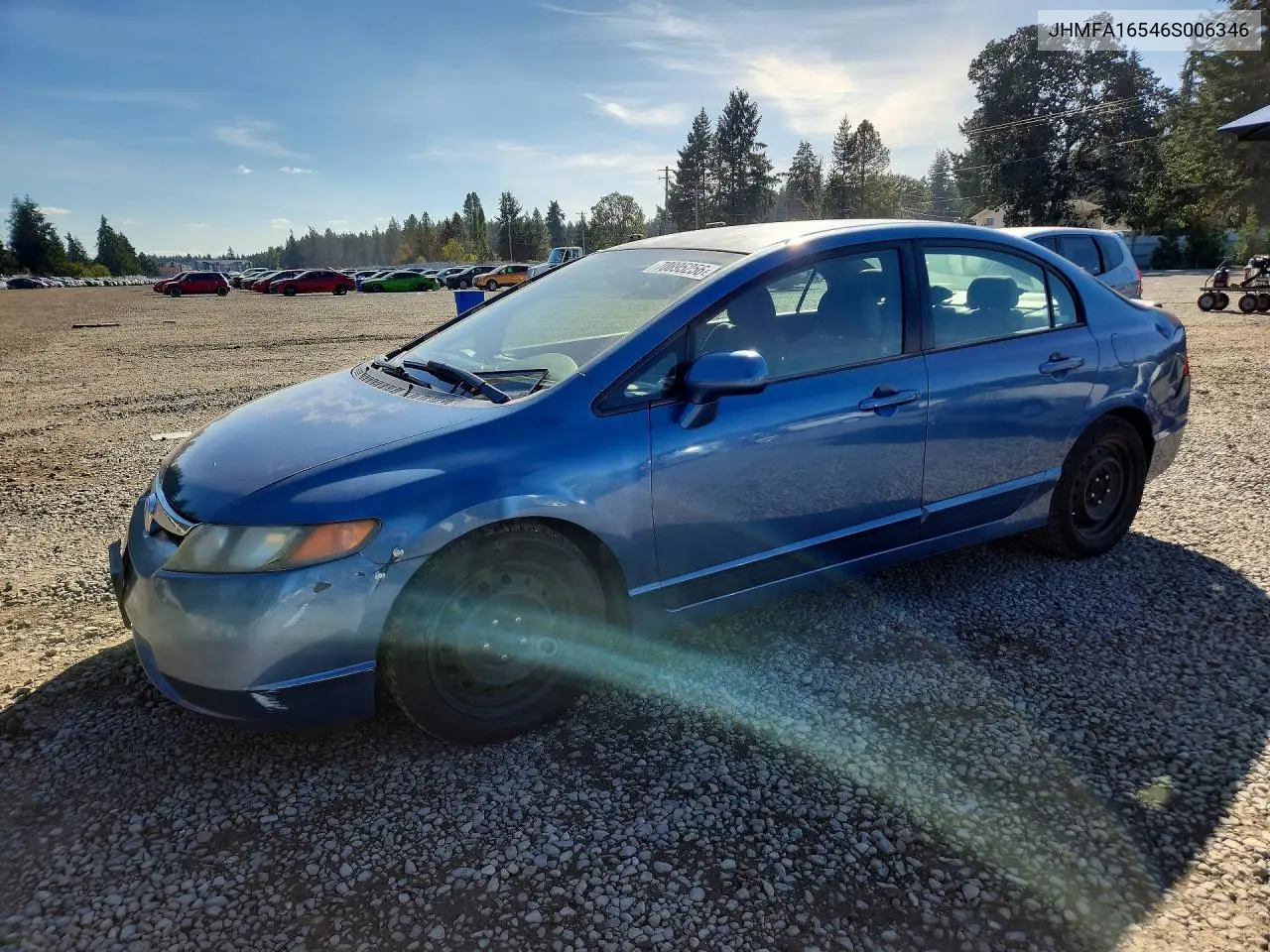 HONDA CIVIC 2006, VIN JHMFA16546S006346