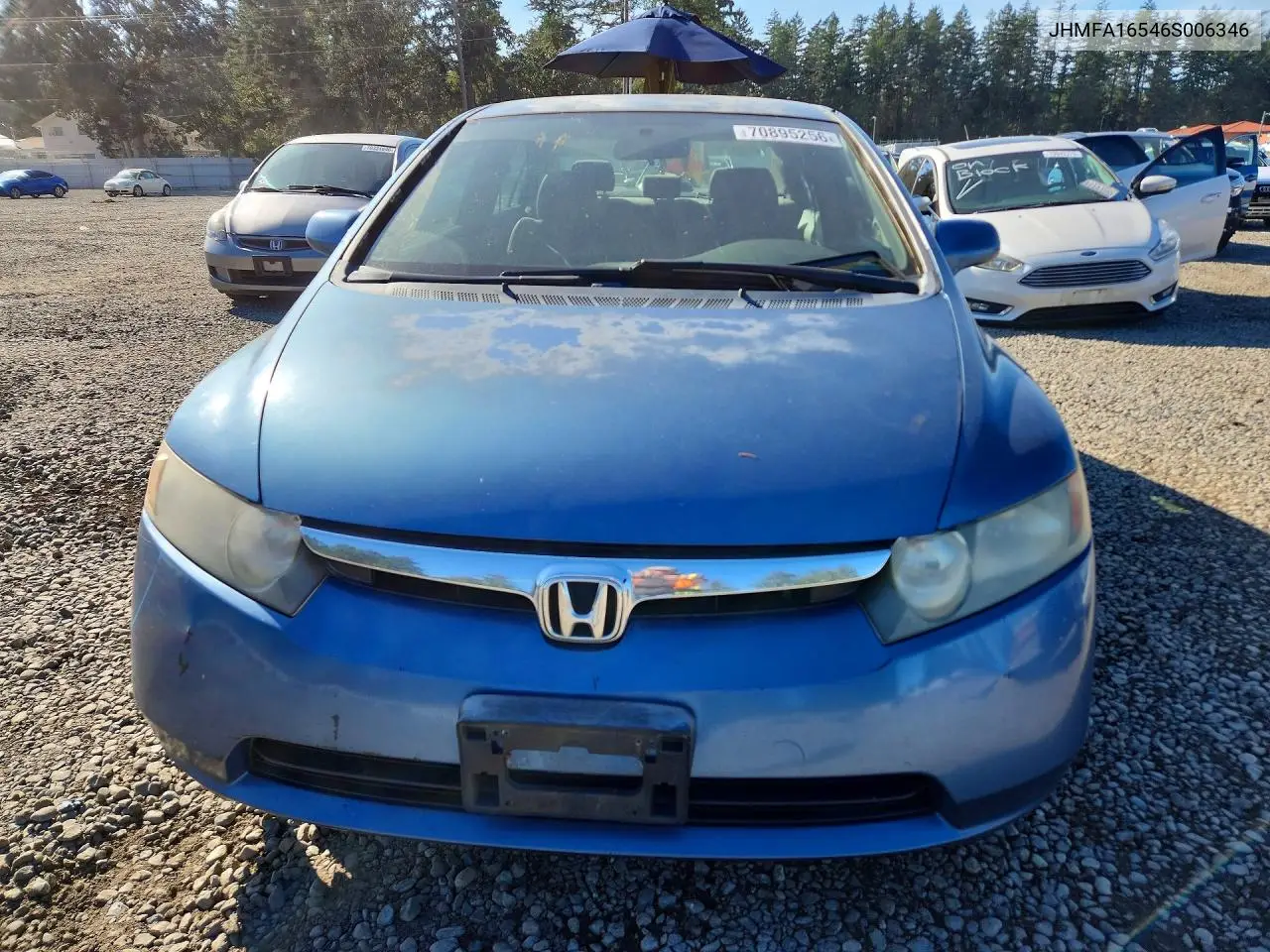 2006 HONDA CIVIC VIN JHMFA16546S006346 — фото 5