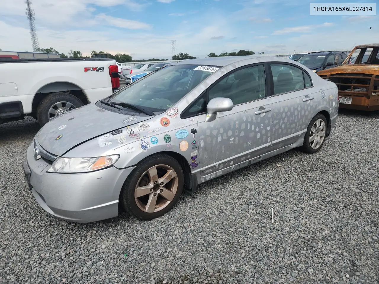 HONDA CIVIC 2006, VIN 1HGFA165X6L027814