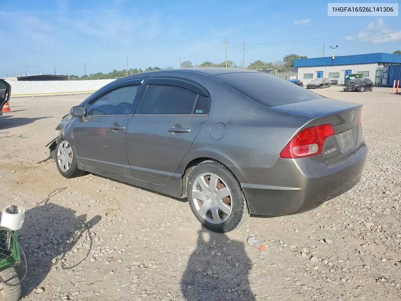 2006 HONDA CIVIC VIN 1HGFA16526L141306 — фото 2