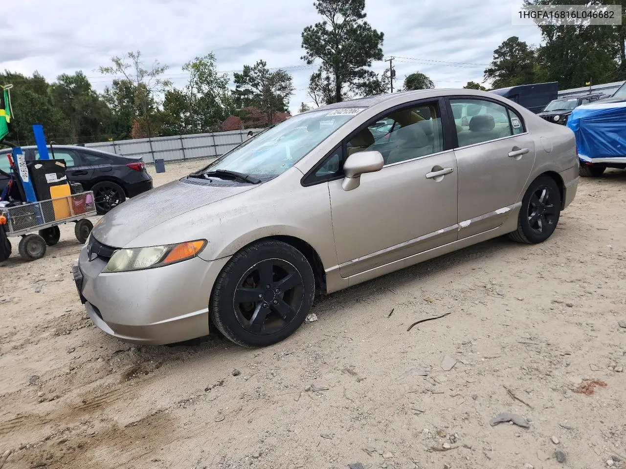 HONDA CIVIC 2006, VIN 1HGFA16816L046682