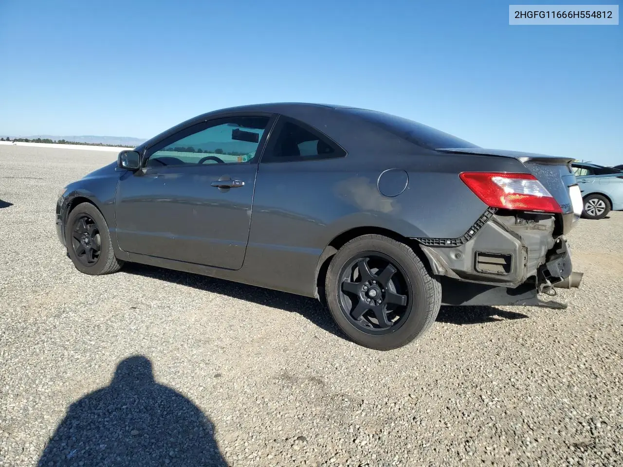 2006 HONDA CIVIC VIN 2HGFG11666H554812 — фото 2
