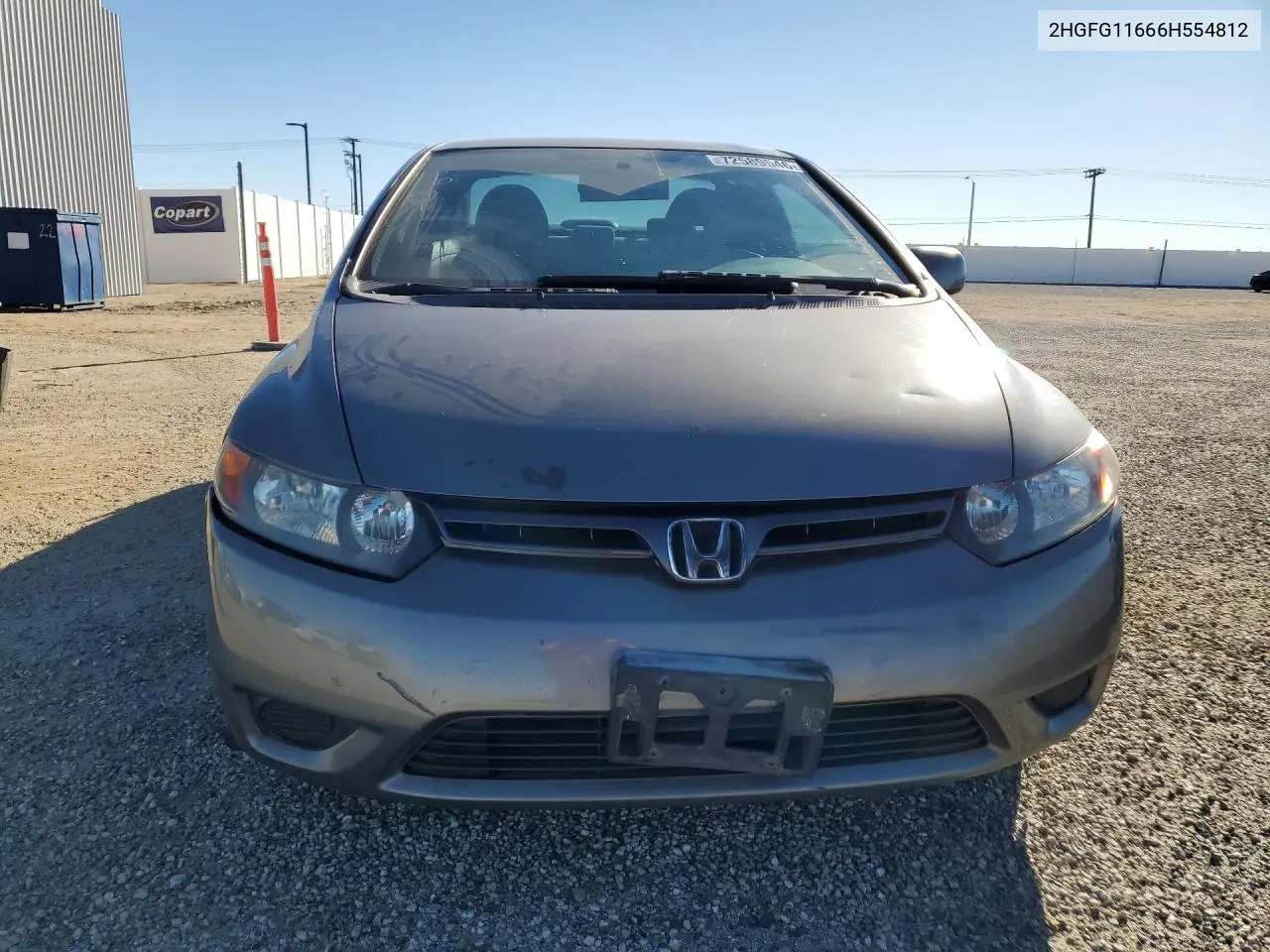 2006 HONDA CIVIC VIN 2HGFG11666H554812 — фото 5