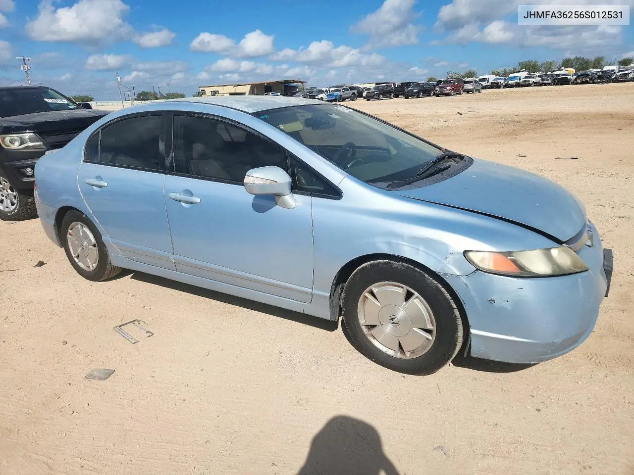 2006 HONDA CIVIC VIN JHMFA36256S012531 — фото 4