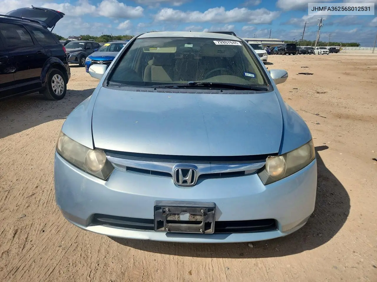 2006 HONDA CIVIC VIN JHMFA36256S012531 — фото 5
