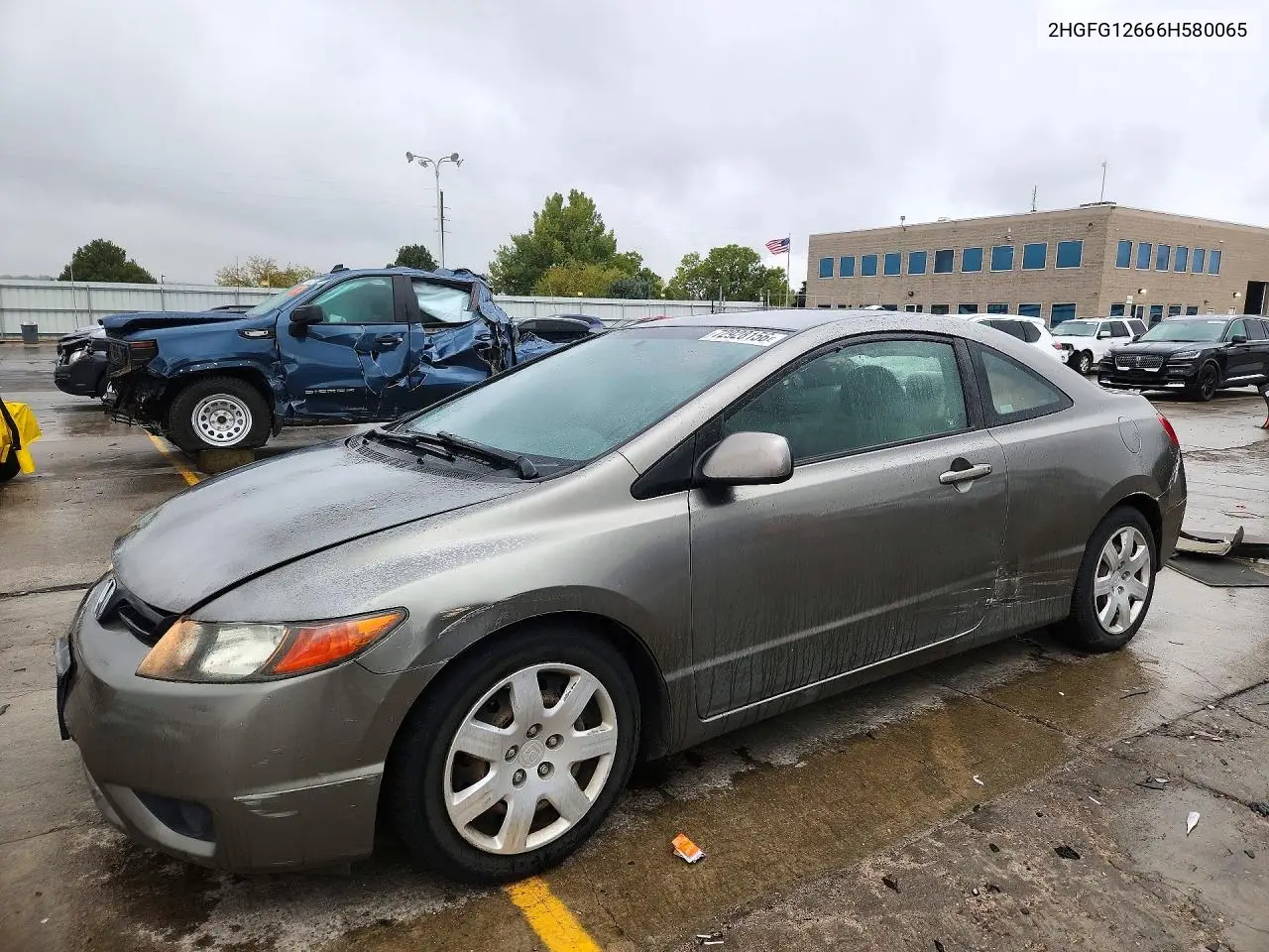 2006 HONDA CIVIC VIN 2HGFG12666H580065 — фото 5