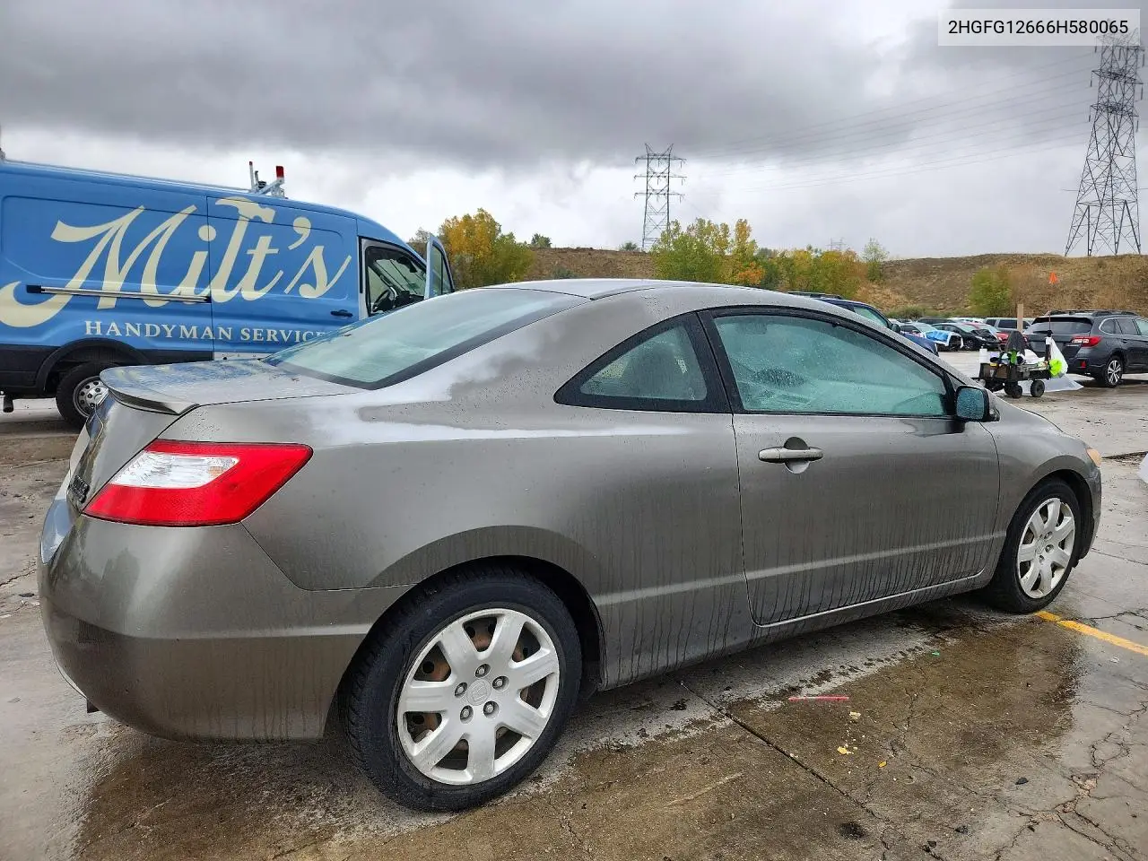 2006 HONDA CIVIC VIN 2HGFG12666H580065 — фото 2