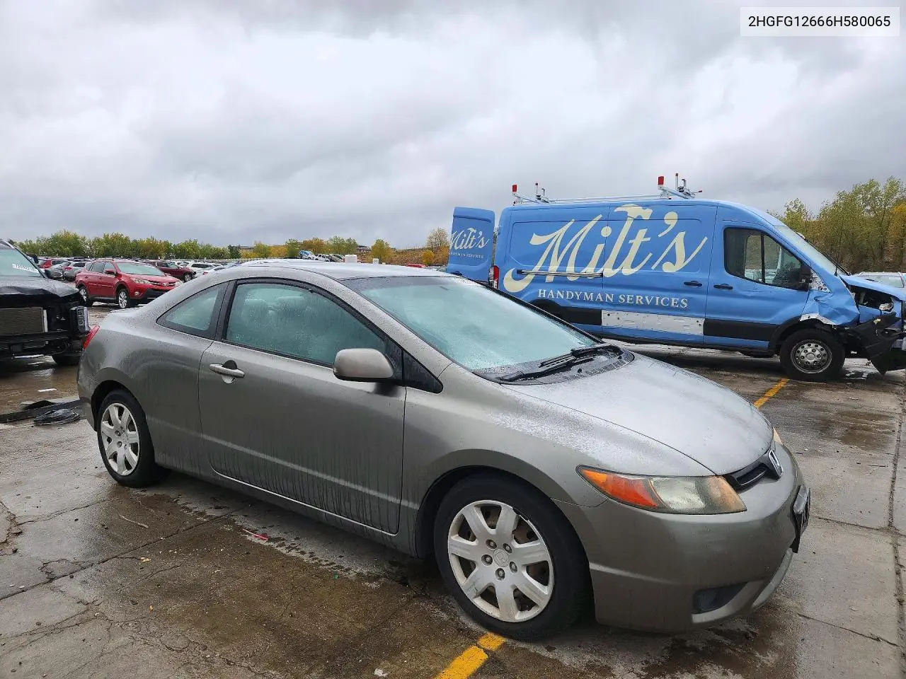 2006 HONDA CIVIC VIN 2HGFG12666H580065 — фото 3