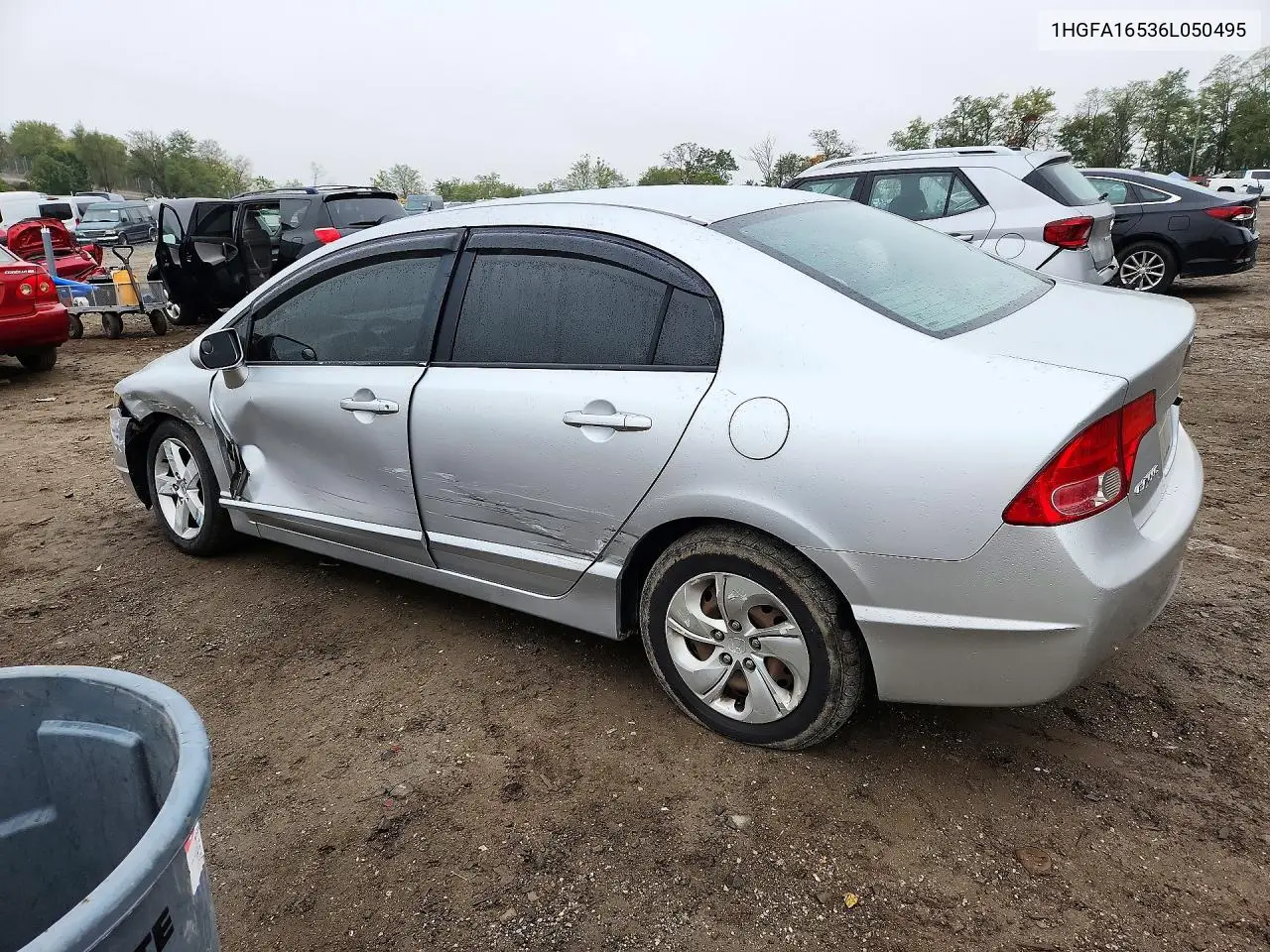 2006 HONDA CIVIC VIN 1HGFA16536L050495 — фото 2