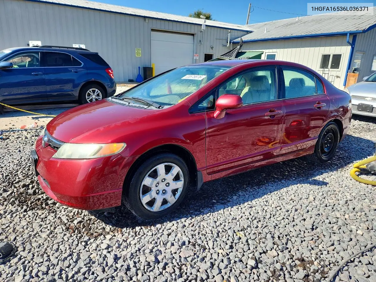 HONDA CIVIC 2006, VIN 1HGFA16536L036371