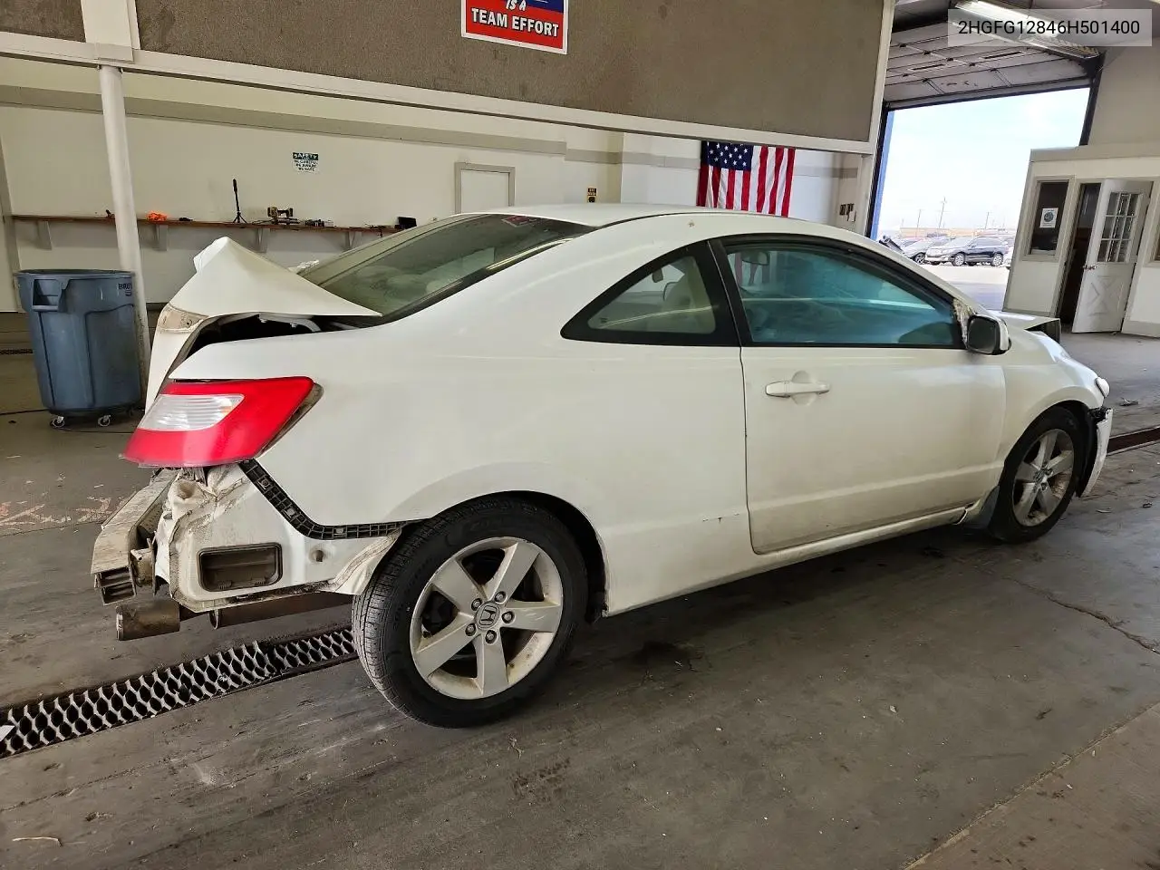 2006 HONDA CIVIC VIN 2HGFG12846H501400 — фото 3