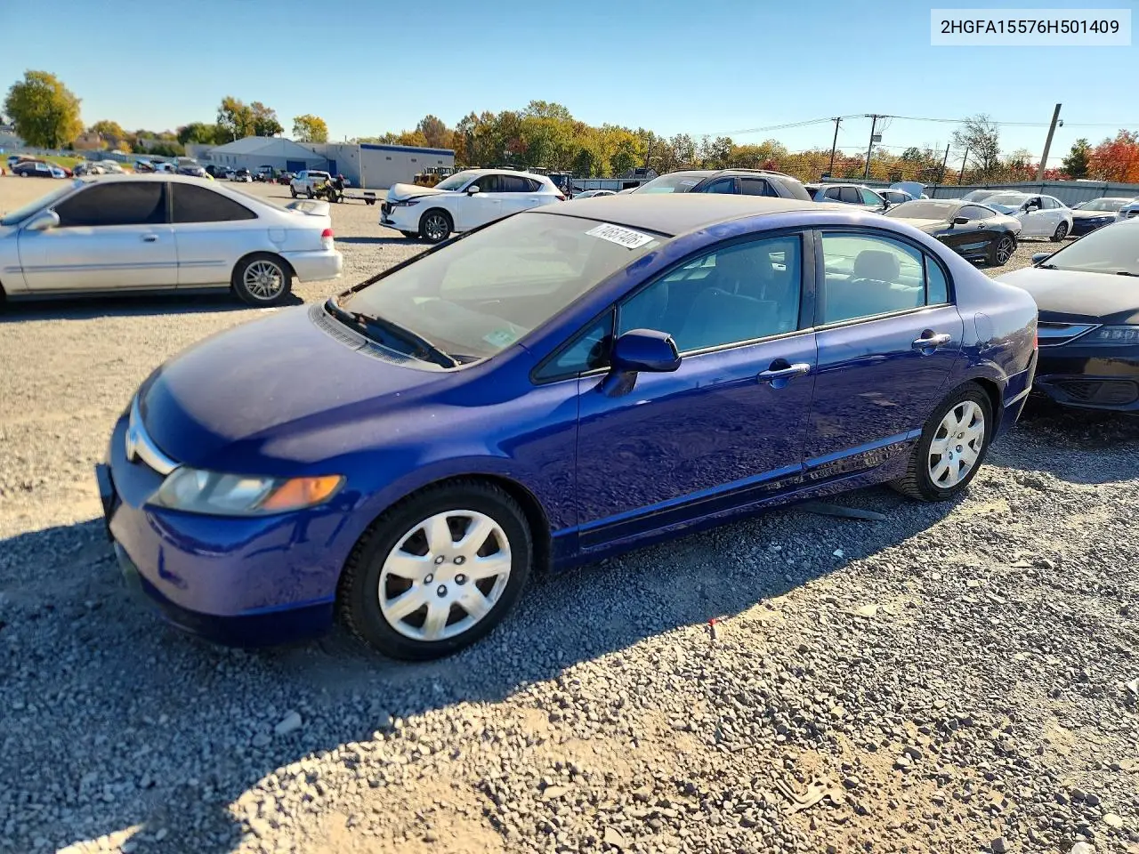 HONDA CIVIC 2006, VIN 2HGFA15576H501409
