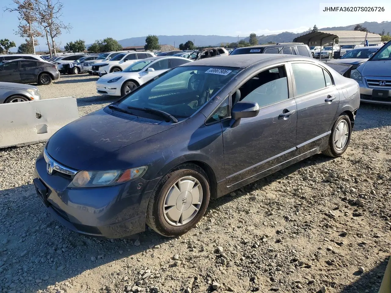 HONDA CIVIC 2007, VIN JHMFA36207S026726