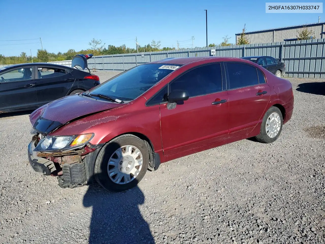 HONDA CIVIC 2007, VIN 2HGFA16307H033747