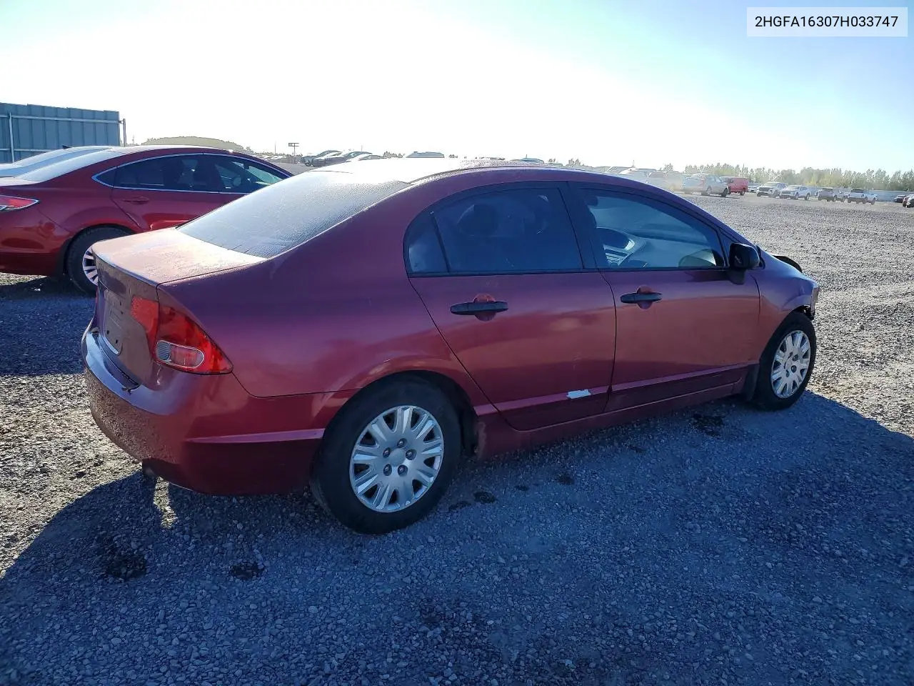2007 HONDA CIVIC VIN 2HGFA16307H033747 — фото 3