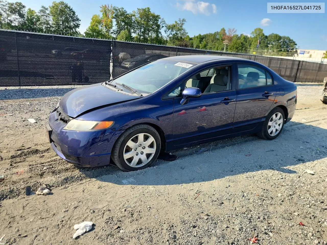 HONDA CIVIC 2007, VIN 1HGFA16527L041725