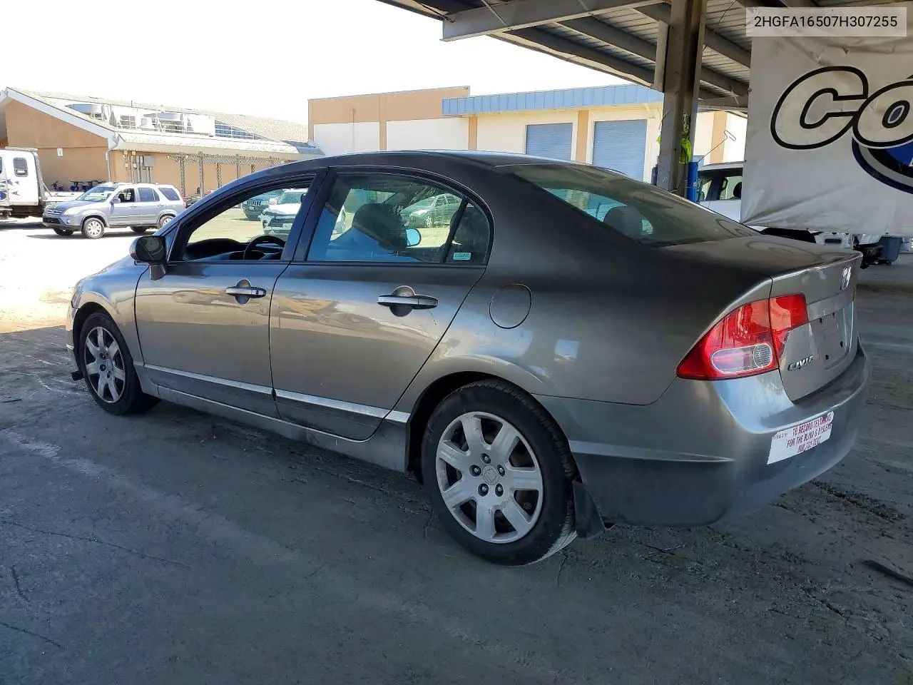 2007 HONDA CIVIC VIN 2HGFA16507H307255 — фото 2