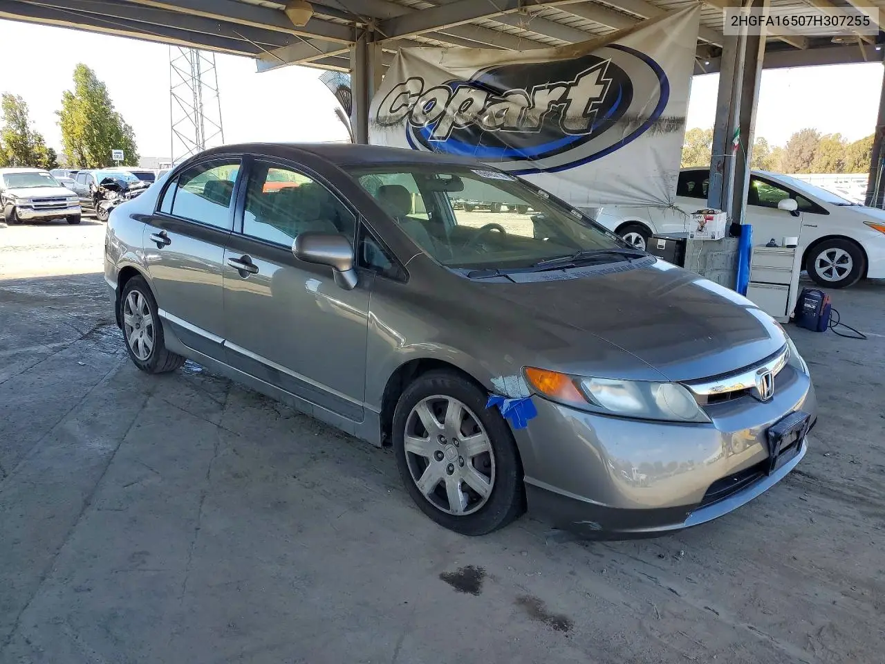 2007 HONDA CIVIC VIN 2HGFA16507H307255 — фото 4