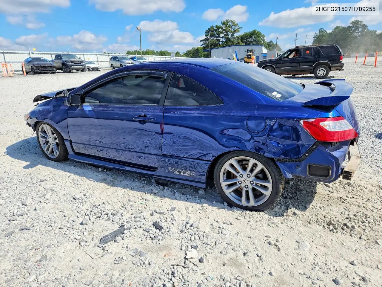 2007 HONDA CIVIC VIN 2HGFG21507H709255 — фото 2