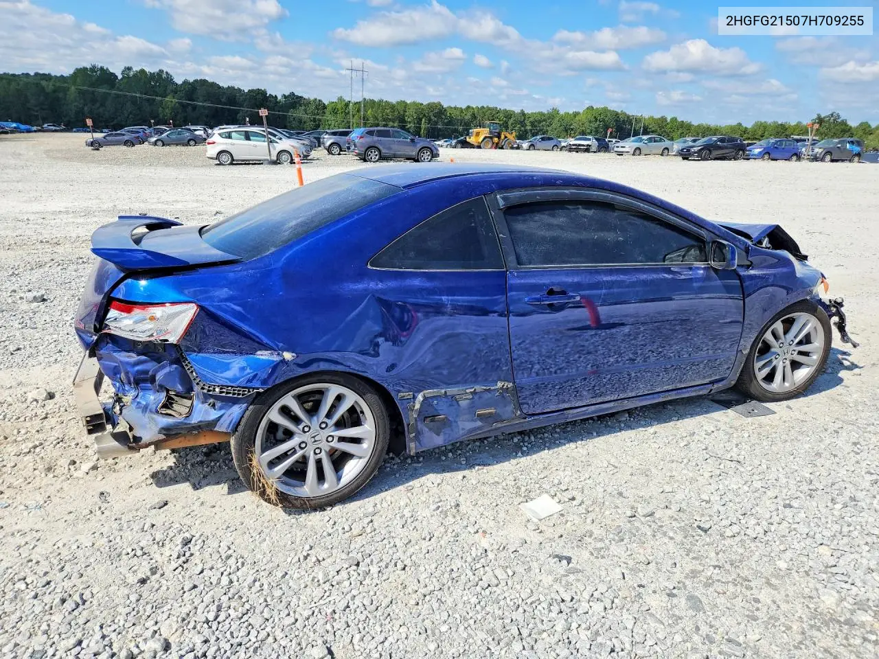 2007 HONDA CIVIC VIN 2HGFG21507H709255 — фото 3