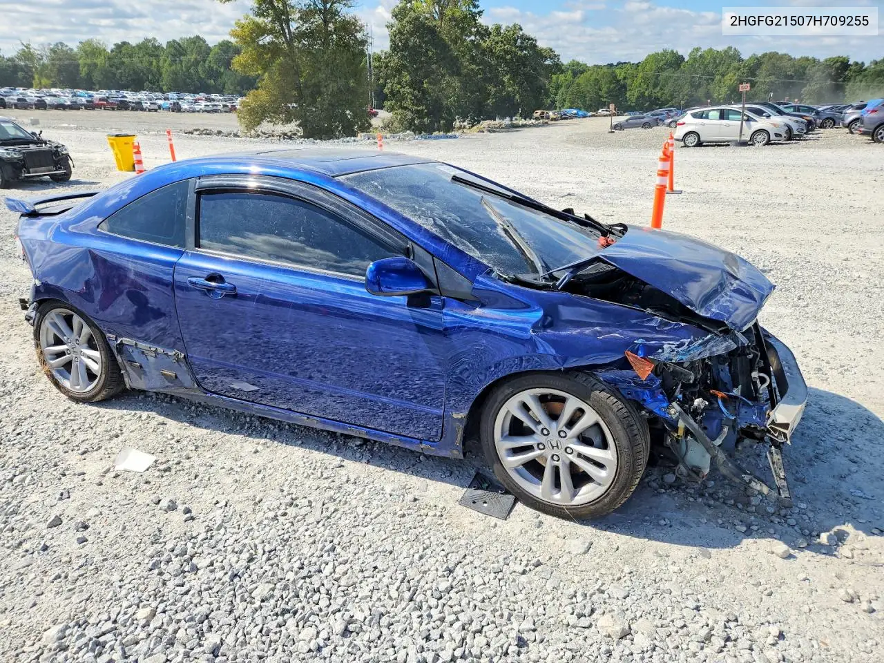 2007 HONDA CIVIC VIN 2HGFG21507H709255 — фото 4
