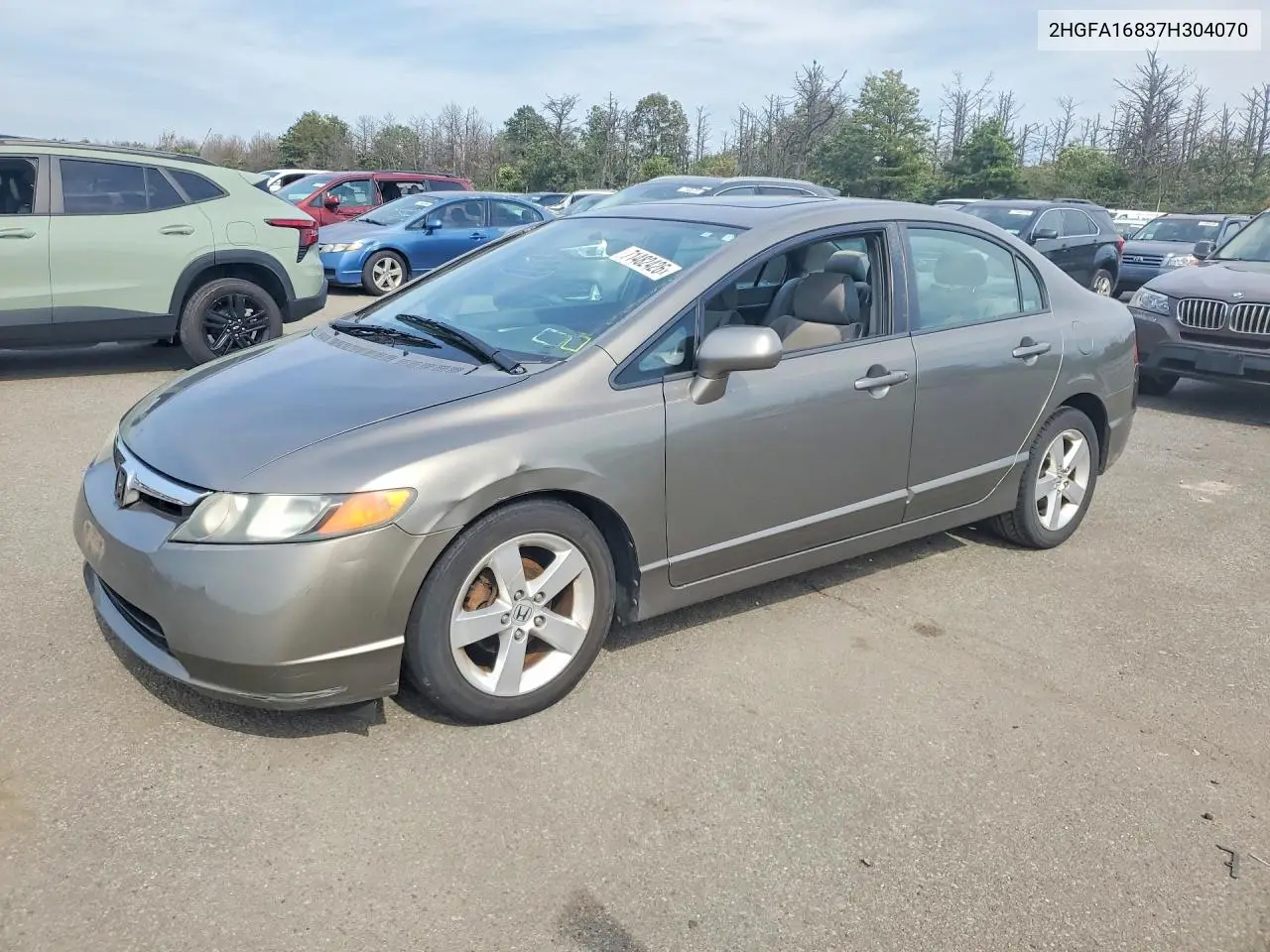 HONDA CIVIC 2007, VIN 2HGFA16837H304070