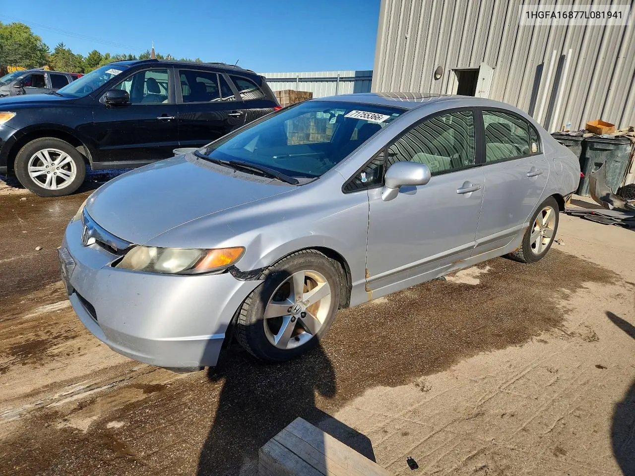 HONDA CIVIC 2007, VIN 1HGFA16877L081941