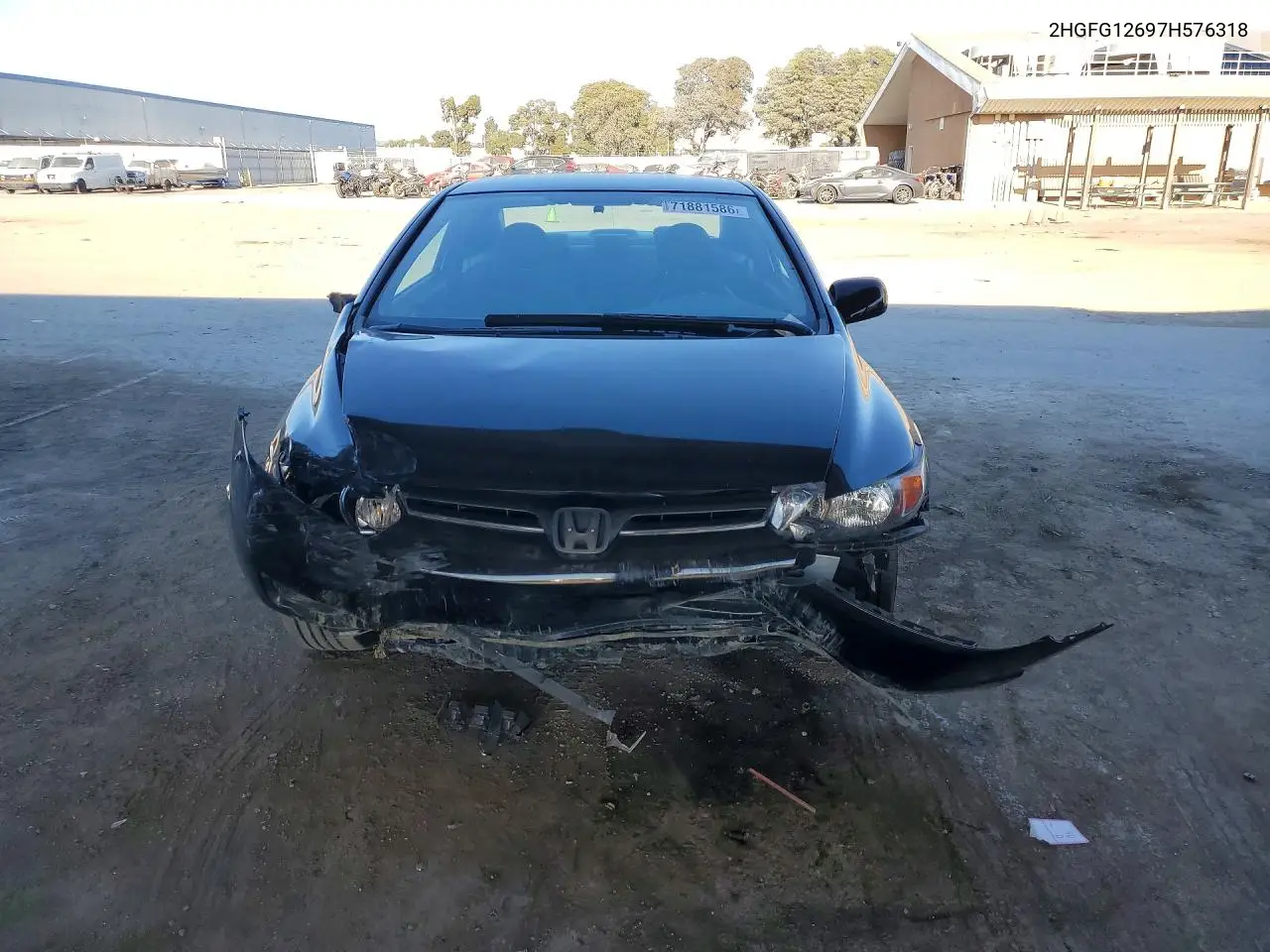2007 HONDA CIVIC VIN 2HGFG12697H576318 — фото 5