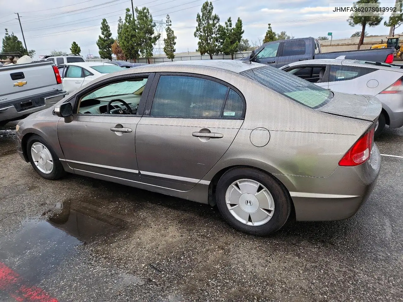 2007 HONDA CIVIC VIN JHMFA36207S013992 — фото 2
