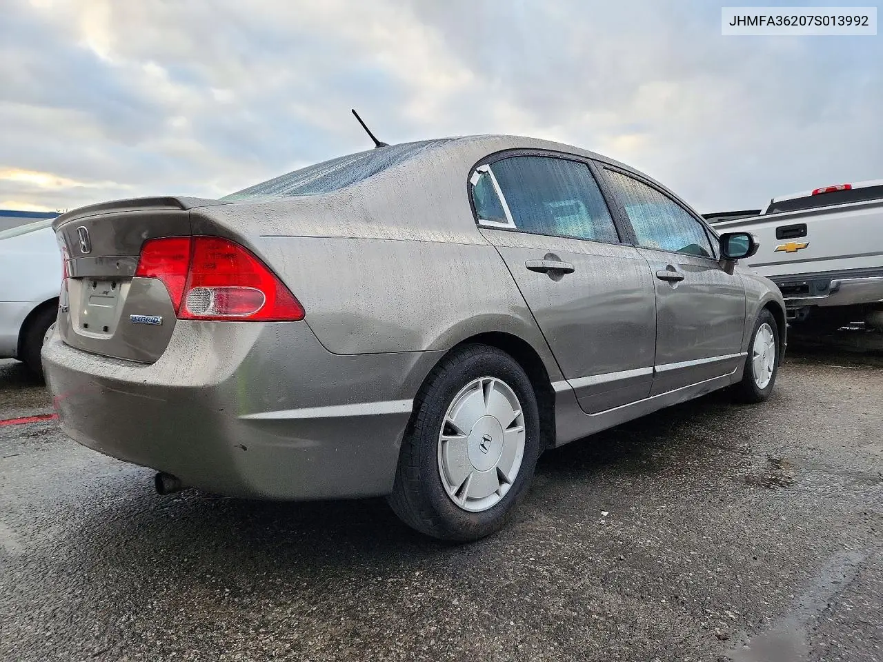 2007 HONDA CIVIC VIN JHMFA36207S013992 — фото 3