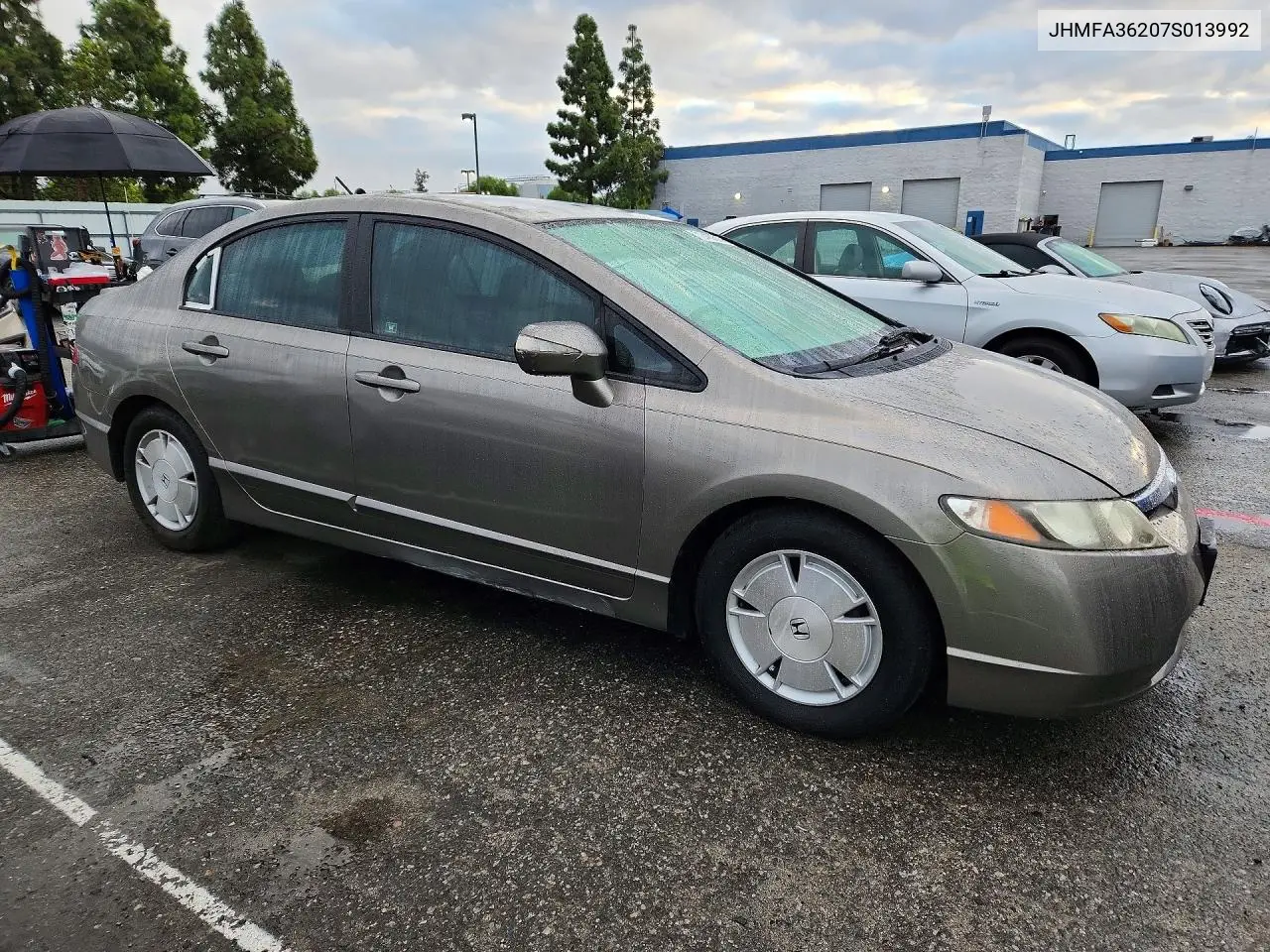 2007 HONDA CIVIC VIN JHMFA36207S013992 — фото 4