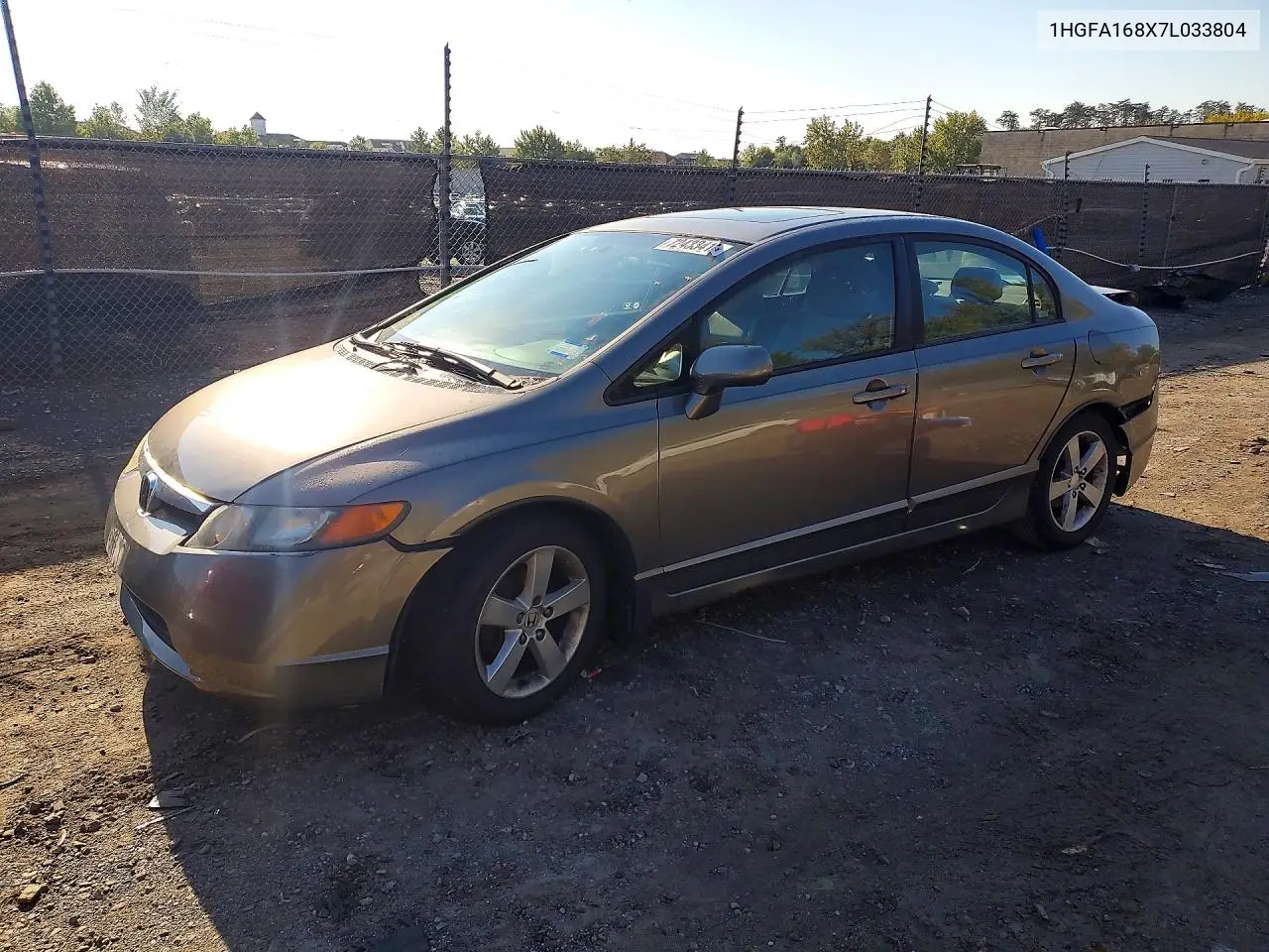 HONDA CIVIC 2007, VIN 1HGFA168X7L033804