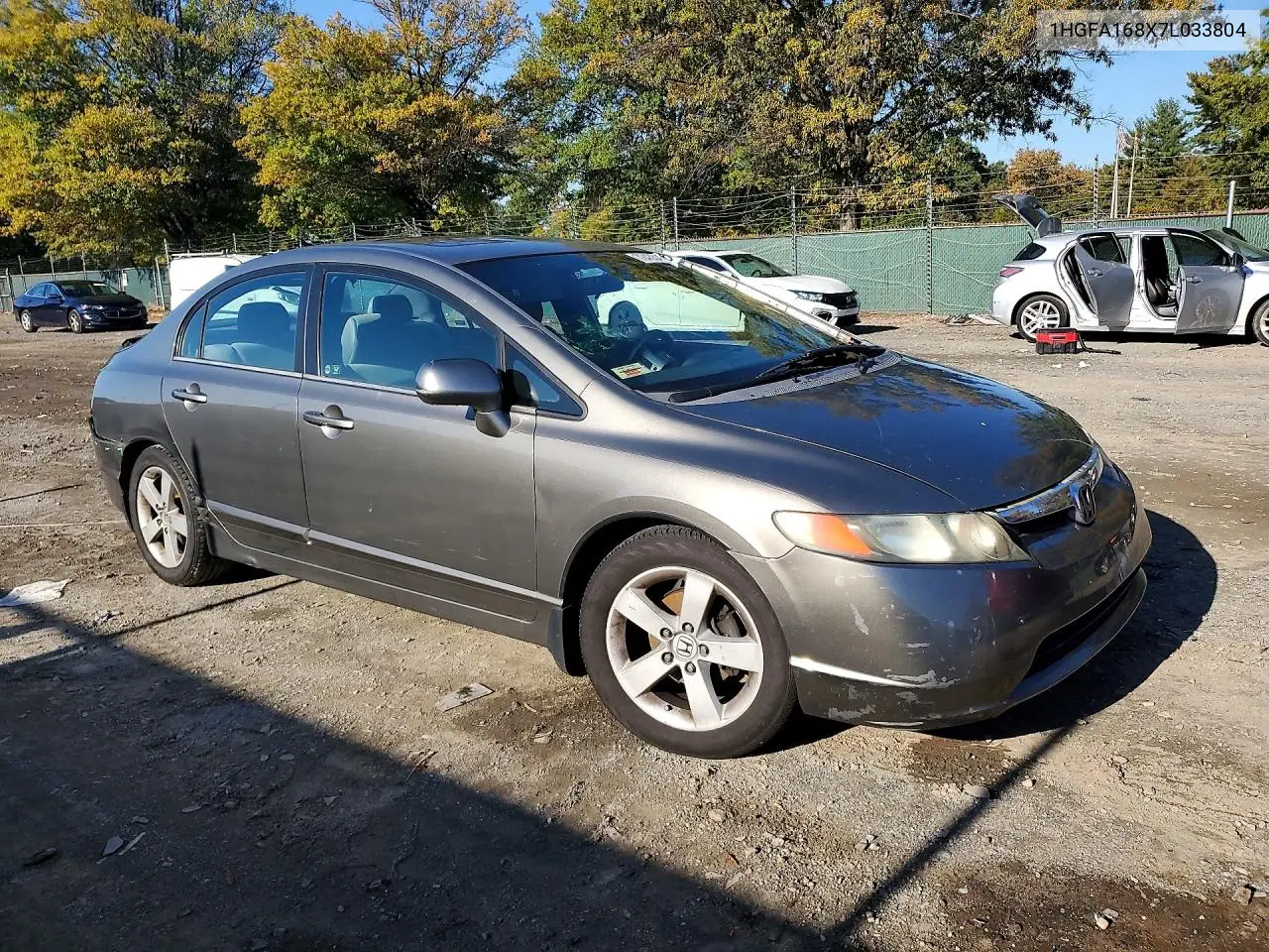 2007 HONDA CIVIC VIN 1HGFA168X7L033804 — фото 4