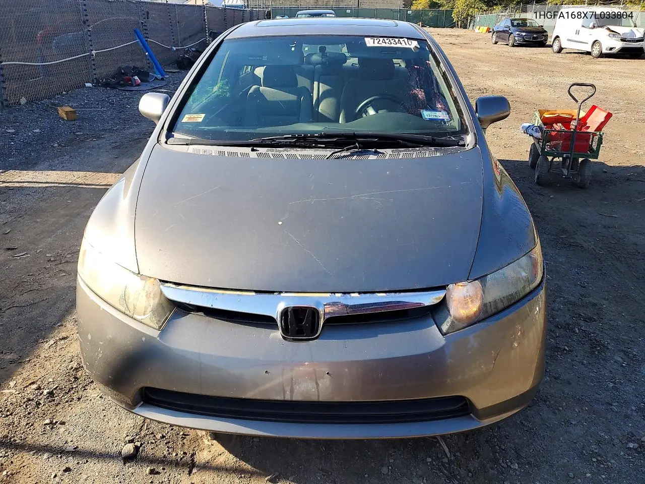 2007 HONDA CIVIC VIN 1HGFA168X7L033804 — фото 5