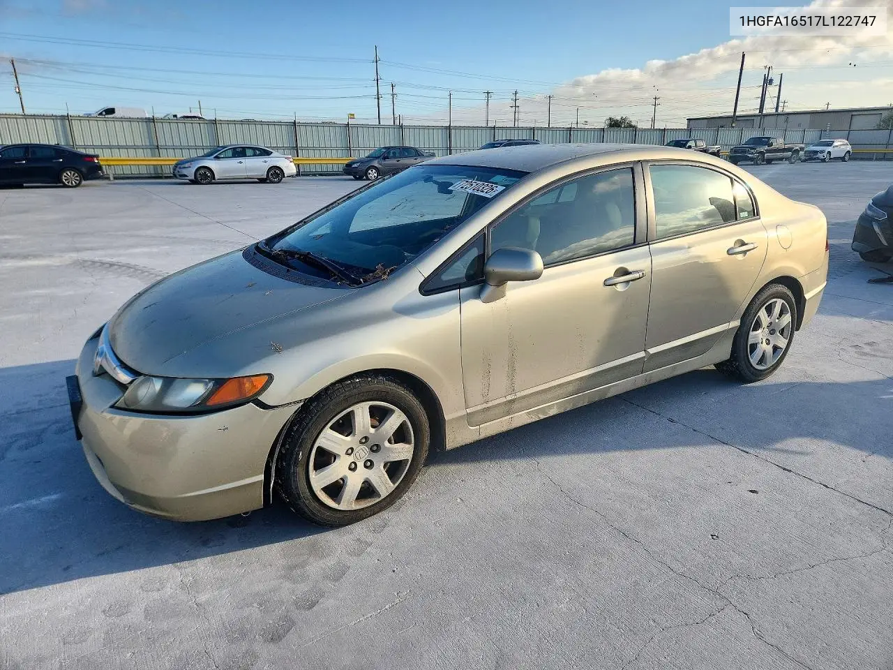 HONDA CIVIC 2007, VIN 1HGFA16517L122747