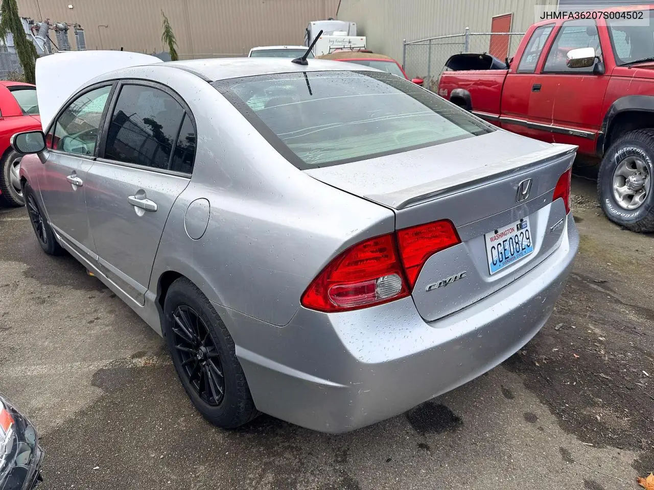 2007 HONDA CIVIC VIN JHMFA36207S004502 — фото 3