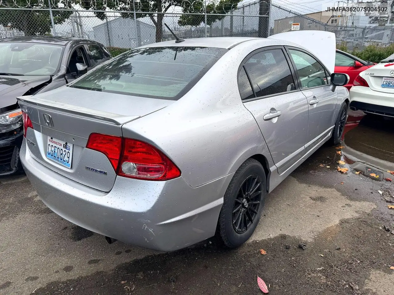 2007 HONDA CIVIC VIN JHMFA36207S004502 — фото 4