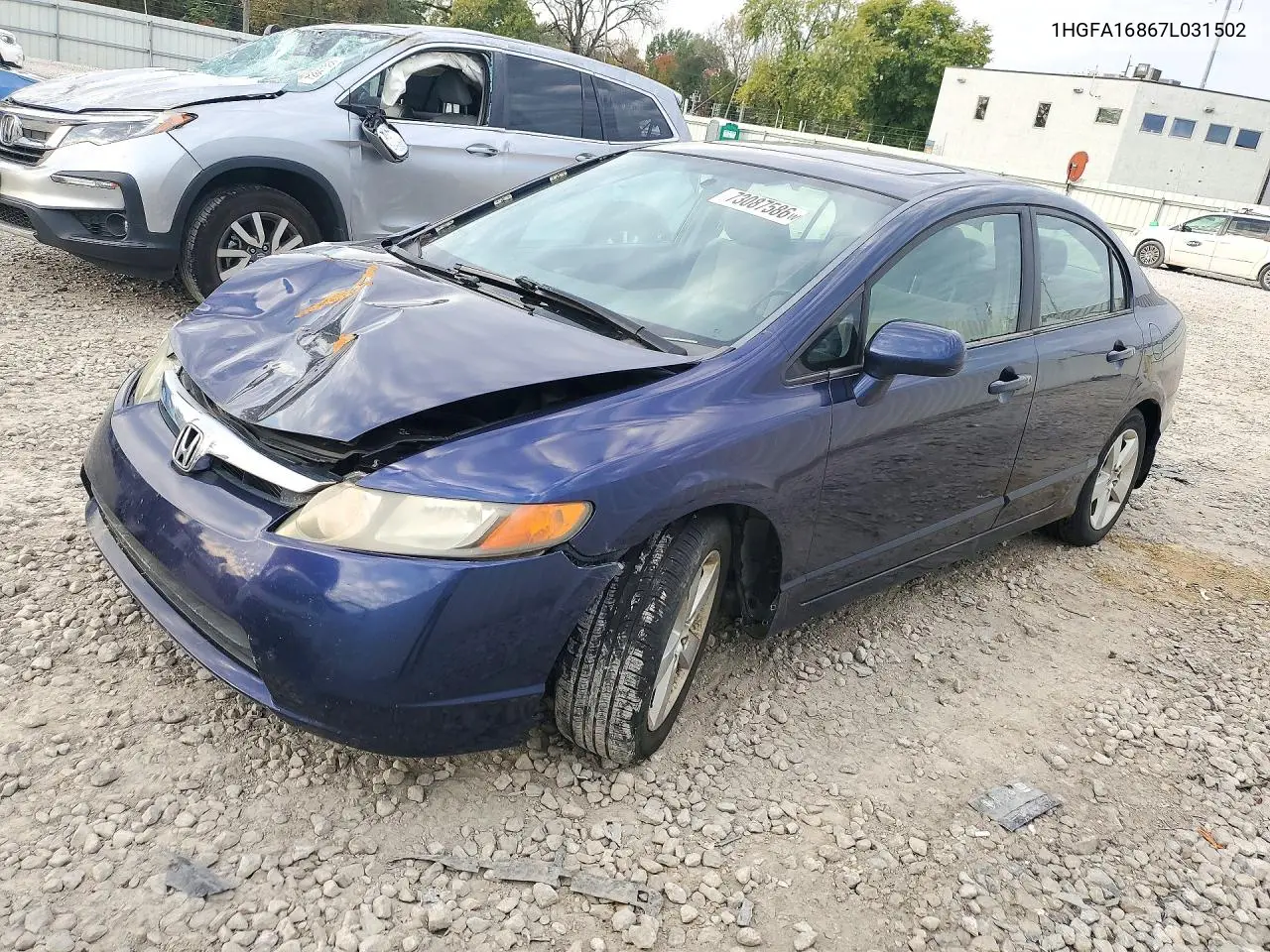 HONDA CIVIC 2007, VIN 1HGFA16867L031502