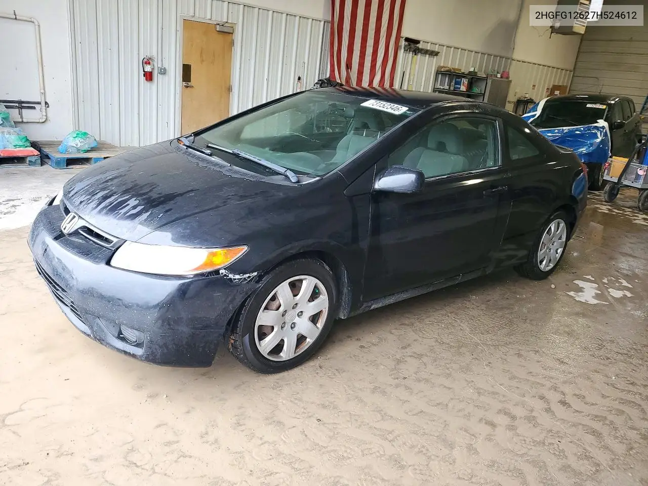 HONDA CIVIC 2007, VIN 2HGFG12627H524612