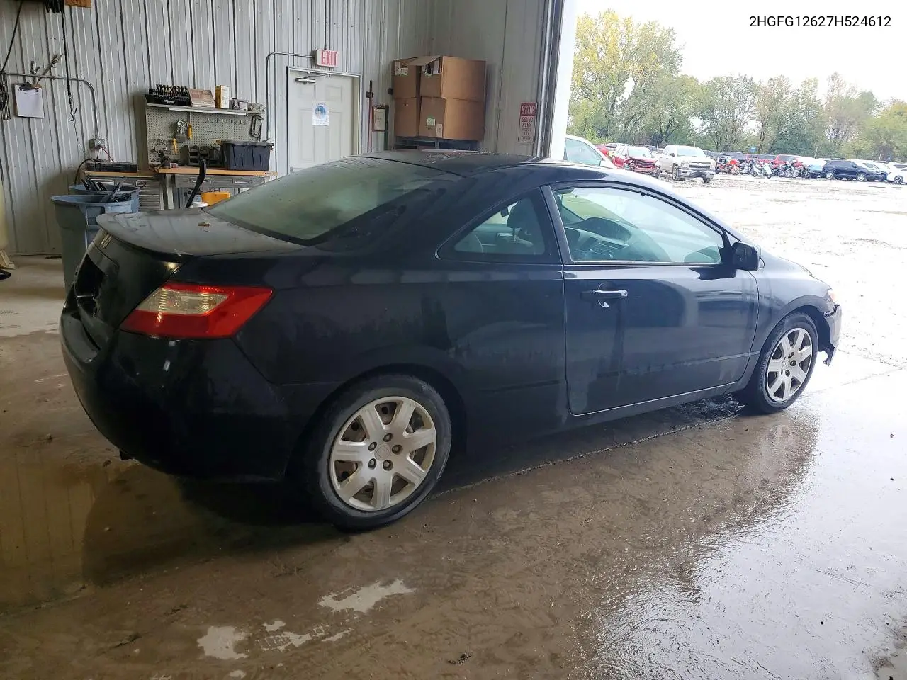2007 HONDA CIVIC VIN 2HGFG12627H524612 — фото 3