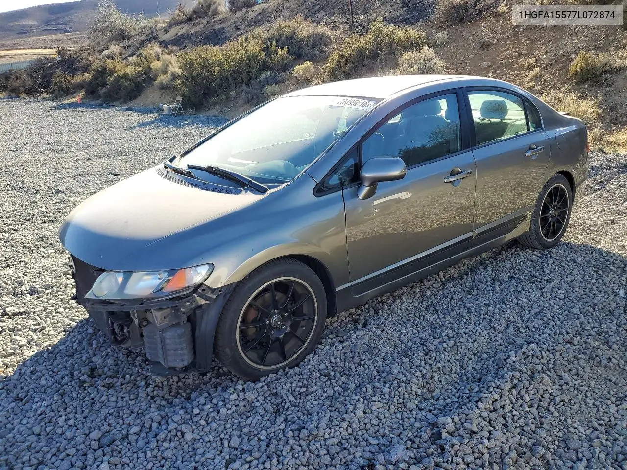 HONDA CIVIC 2007, VIN 1HGFA15577L072874