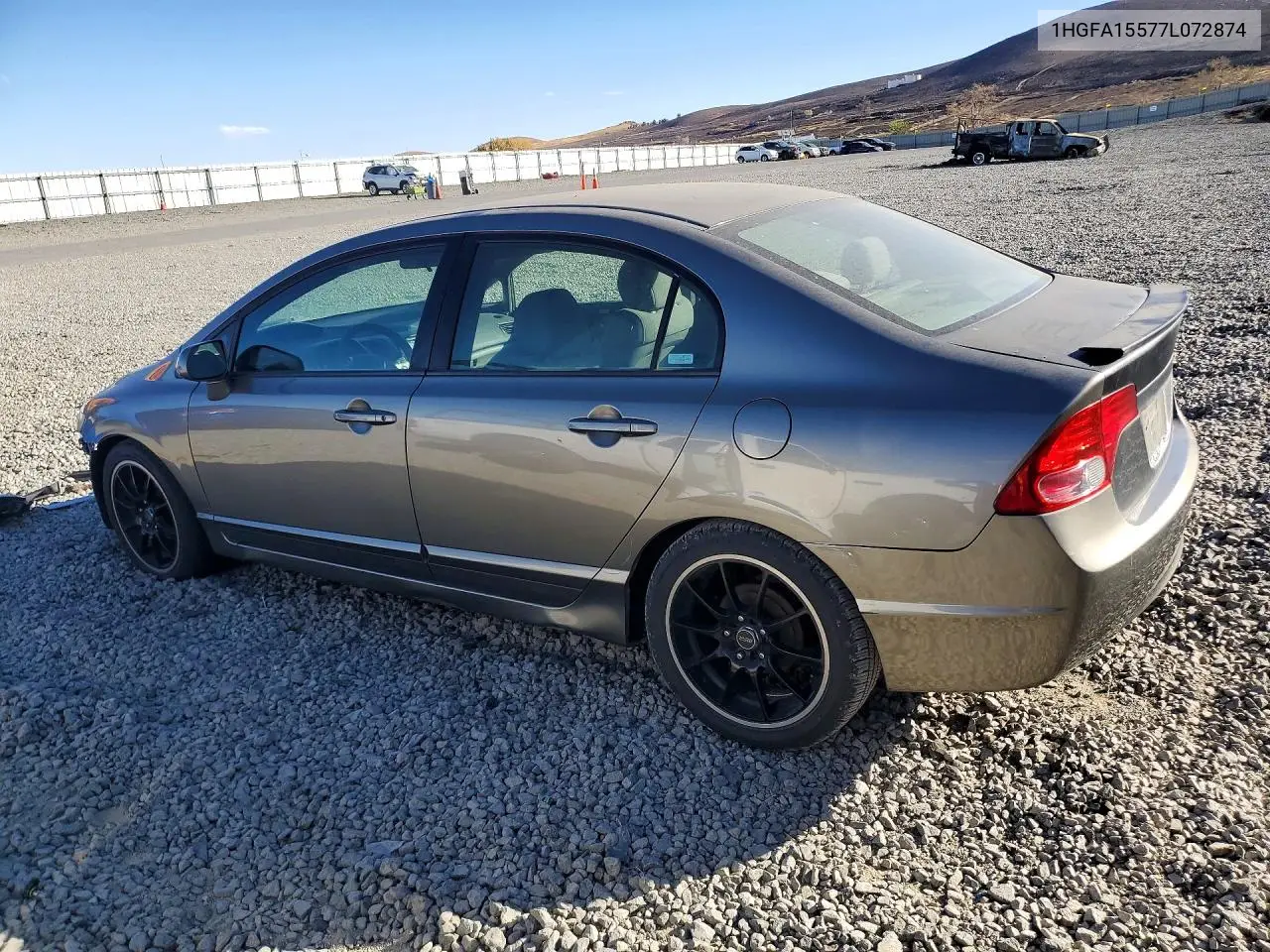 2007 HONDA CIVIC VIN 1HGFA15577L072874 — фото 2