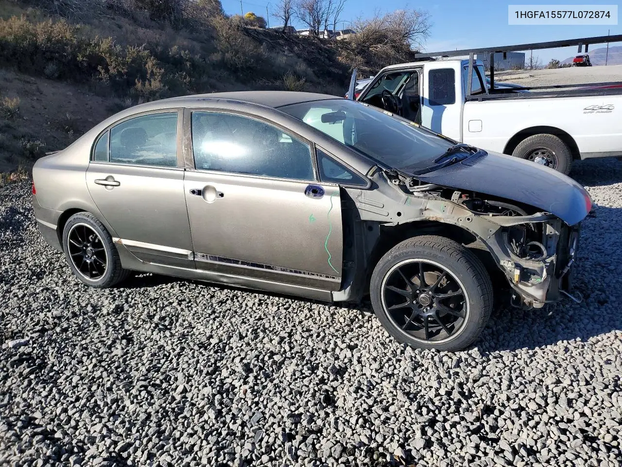 2007 HONDA CIVIC VIN 1HGFA15577L072874 — фото 4
