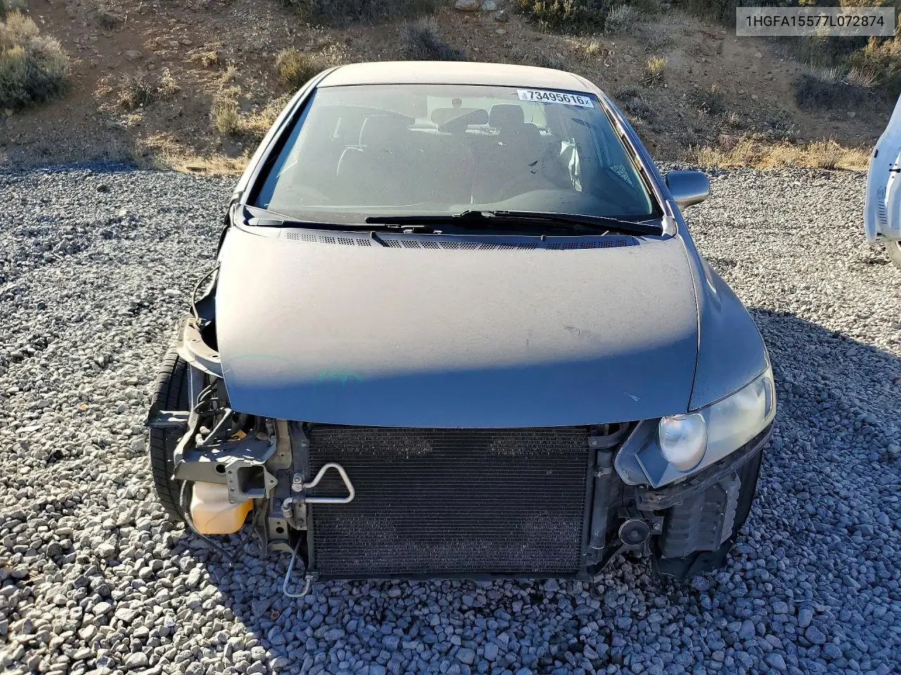 2007 HONDA CIVIC VIN 1HGFA15577L072874 — фото 5