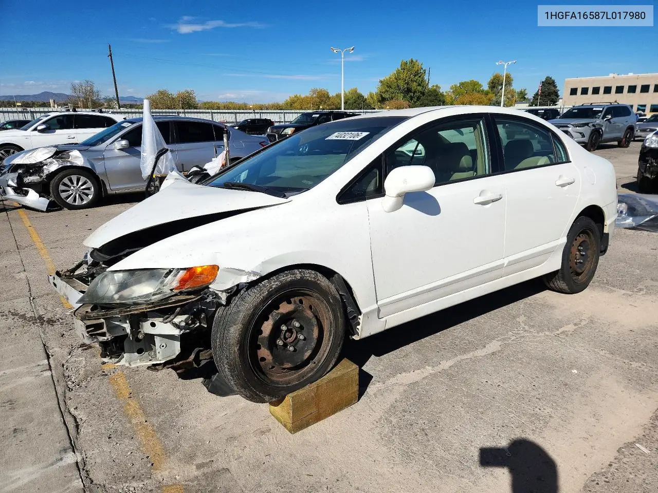 HONDA CIVIC 2007, VIN 1HGFA16587L017980