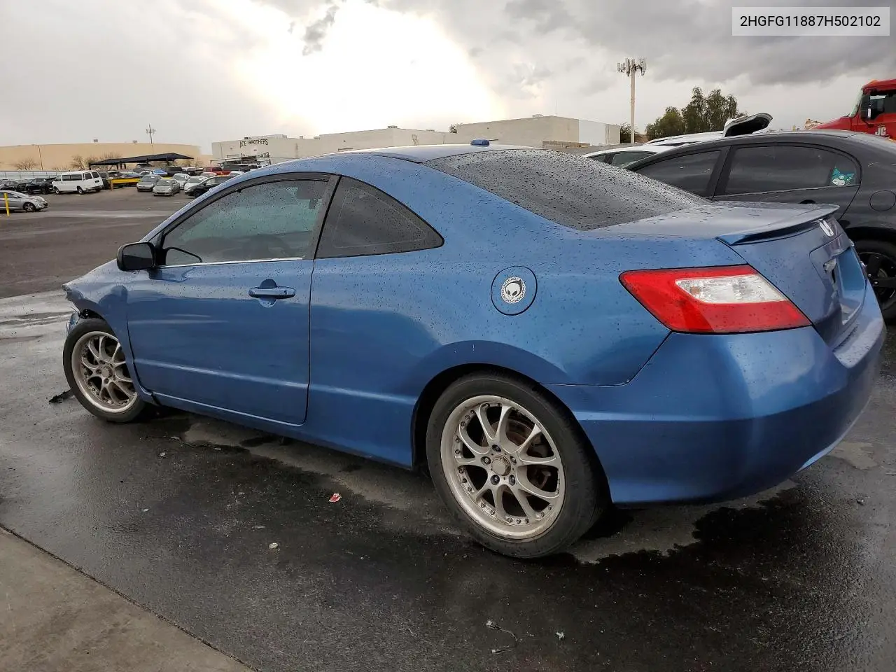 2007 HONDA CIVIC VIN 2HGFG11887H502102 — фото 2
