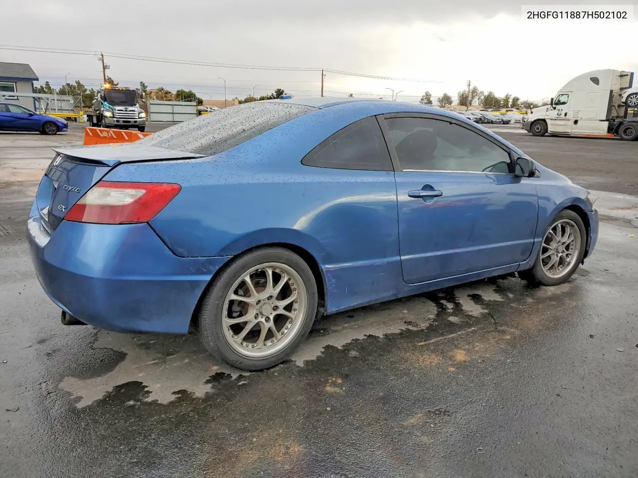 2007 HONDA CIVIC VIN 2HGFG11887H502102 — фото 3
