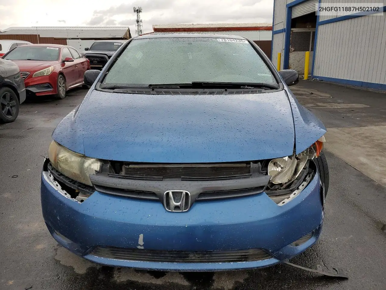 2007 HONDA CIVIC VIN 2HGFG11887H502102 — фото 5
